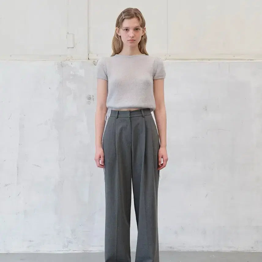[BUNJANG] Lily Coats Mobe Slacks Grey / 릴리코츠 모브 슬랙스 그레이
