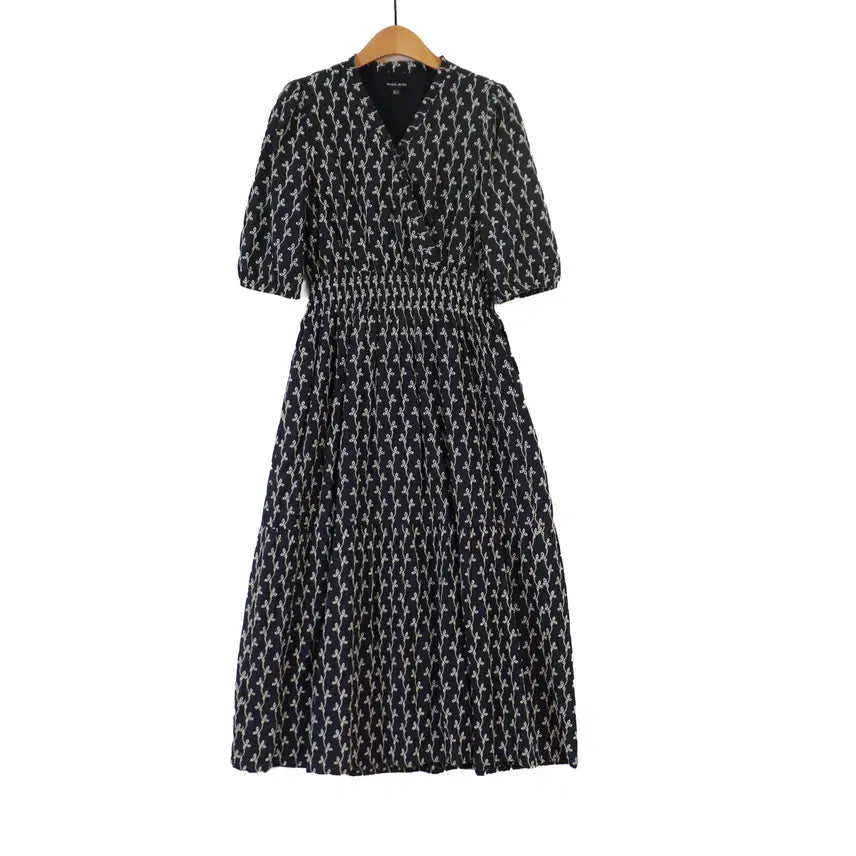 [BUNJANG] Plastic Island Embroidered Long Dress Navy Size S / PLASTIC ISLAND 자수 원피스 S 네이비 롱원피스