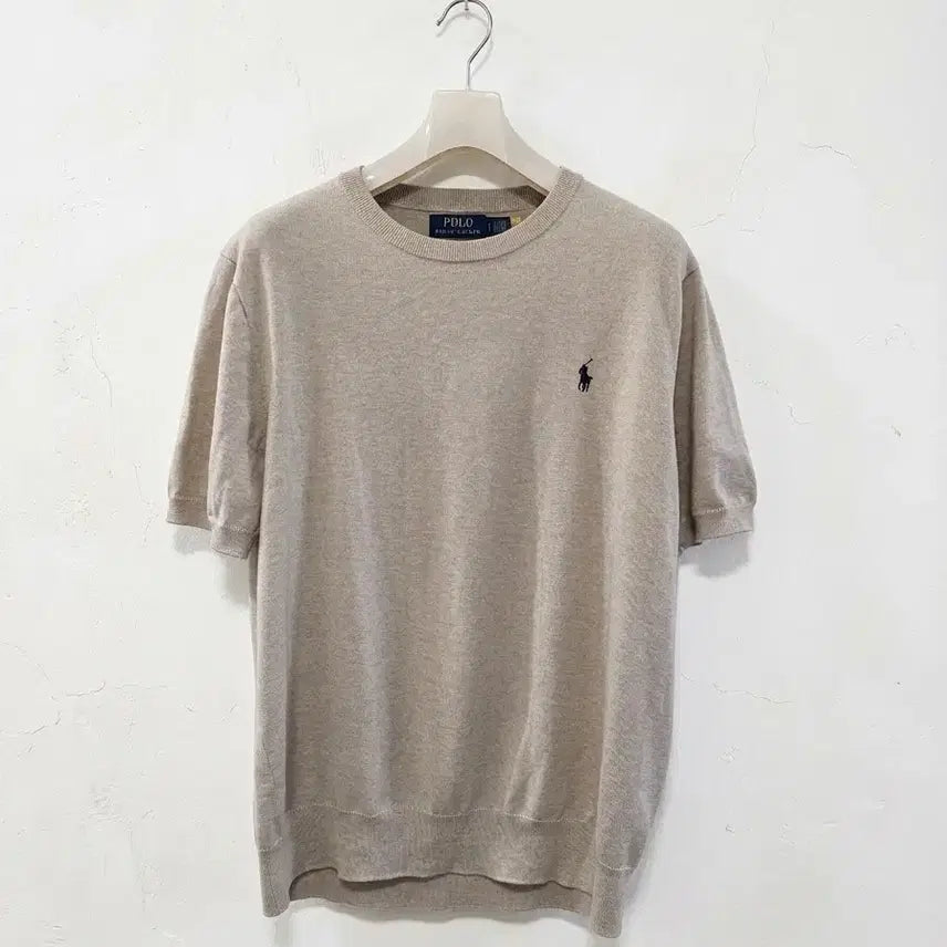 [BUNJANG] Polo Ralph Lauren Supima Cotton Short Sleeve Knit Beige L / 폴로 랄프로렌 피마코튼 반팔 니트 베이지 L 새상품