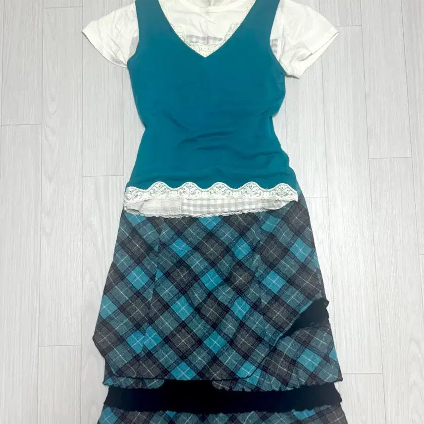 [BUNJANG] Koiseio Turquoise Core Mint Mori Gato Mori Gato Japanese Style Skirt Set / 빈티지 청록 코디 코이세이오청록코어민트니혼진모리나시스커트빈브로모리노가토