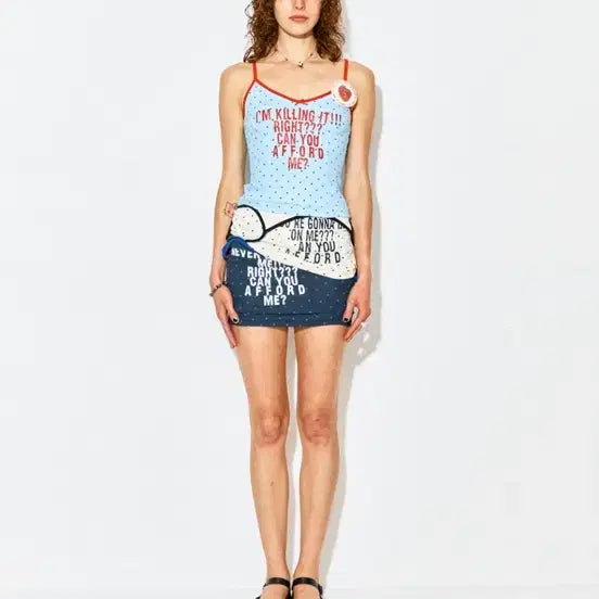 [BUNJANG] Hydetide Frankie Sleeveless Top Blue / 하이드타이드 프랭키 나시 블루