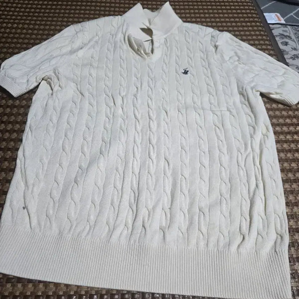 [BUNJANG] BEVERLY HILLS POLO CLUB Cable Knit Sweater / (옷장정리)BEVERLY HILLS POLO CLUB 케이블 니트 아이보