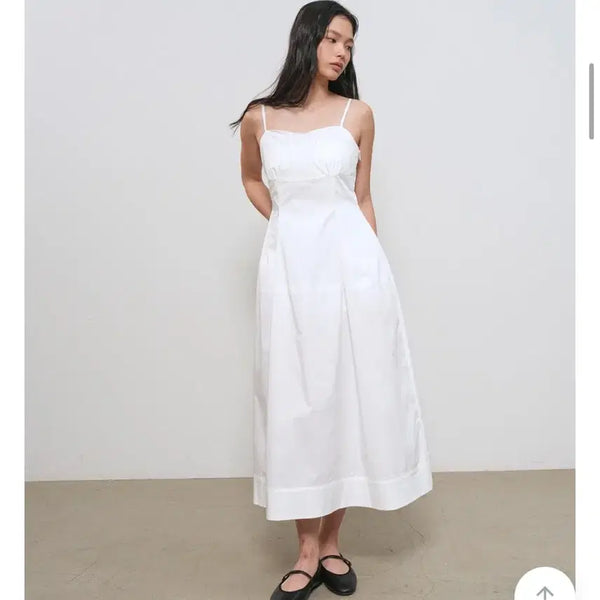 [BUNJANG] General Idea White Sleeveless Lace Long Dress / 제너럴아이디어 화이트 롱원피스