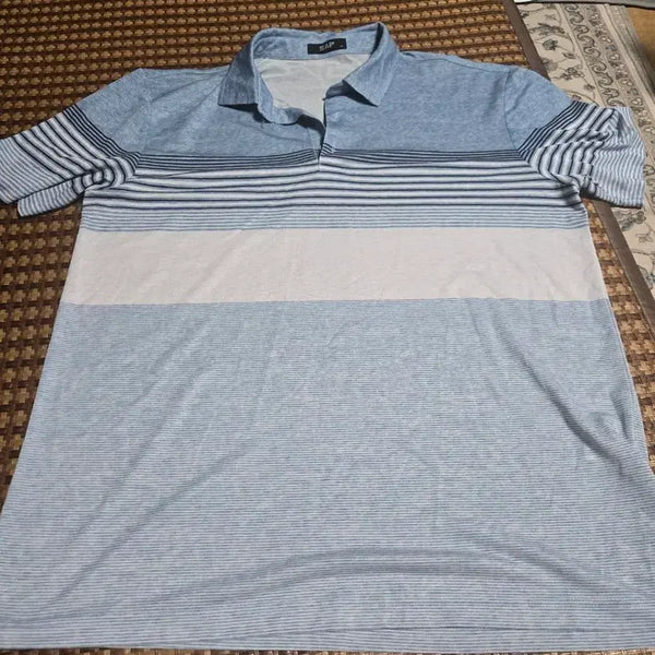 [BUNJANG] SAP Men's Blue Stripe Polo Shirt 110 / (옷장정리)SAP 남성 카라티 110 블루 스트라이프