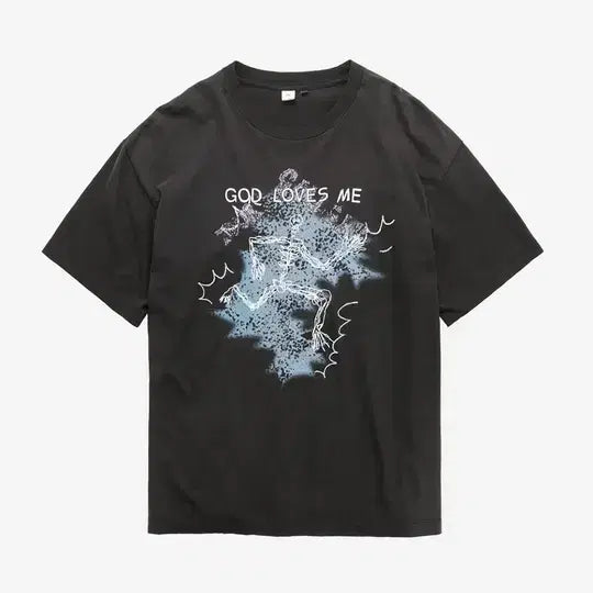 [BUNJANG] Polerouter 1011 Lightning Short Sleeve T-Shirt Black Size 4 / [4] 폴리테루 1011 라이트닝 반팔 티셔츠 블랙