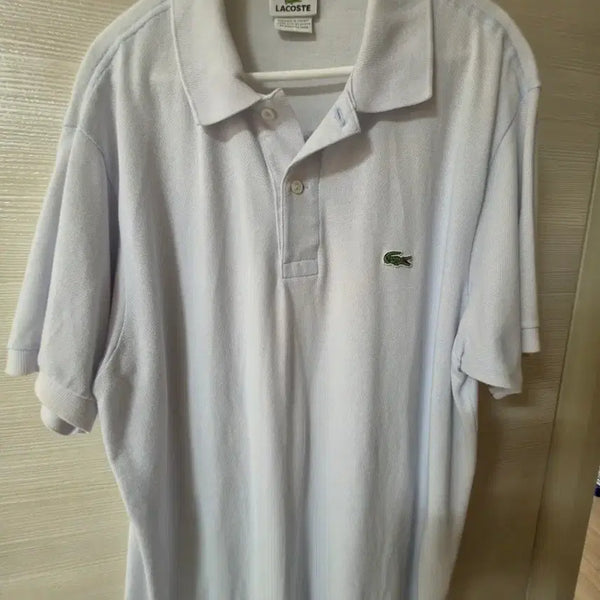 [BUNJANG] Lacoste Light Blue Short Sleeve Polo T-Shirt Size 5 (100) / 라코스테 라이트블루 반팔 카라티 5(100)