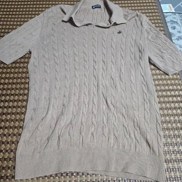 [BUNJANG] Beverly Polo Club Cable Knit Sweater Beige 110 / (옷장정리)비버리폴로클럽 케이블 니트 110 베이지