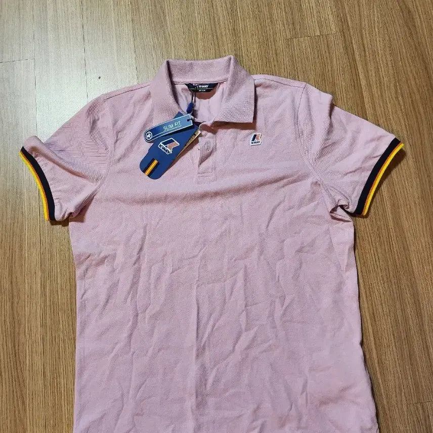 [BUNJANG] K-WAY Pink Short Sleeve Polo Shirt / K-WAY 까웨 케이웨이 핑크 반팔 카라티