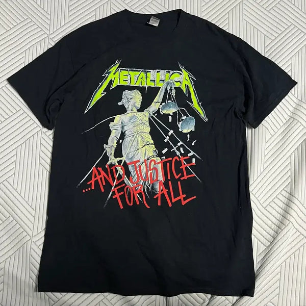 [BUNJANG] Gildan Metallica Vintage T-Shirt Black / 길단 빈티지 메탈리카 반팔 L 올드 구제 스트릿 반팔티 블랙 검정