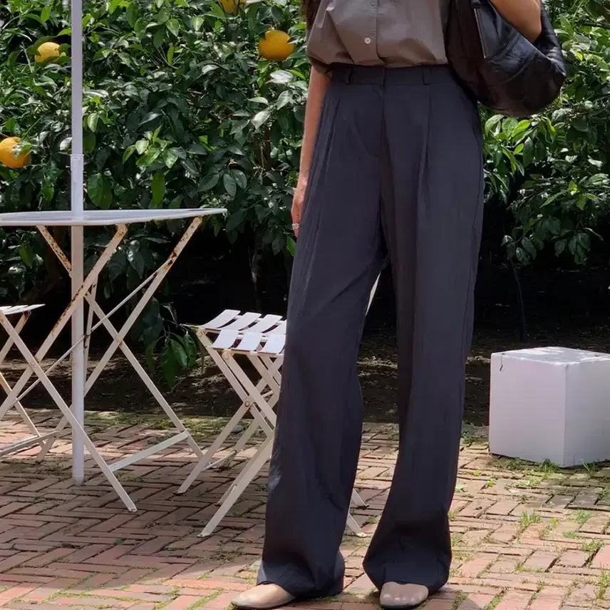 [BUNJANG] Wonlog CN Anorak Slack Pants (Charcoal, Short Length L) / 원로그 씨엔 아노락 슬랙스(차콜, 숏기장L)