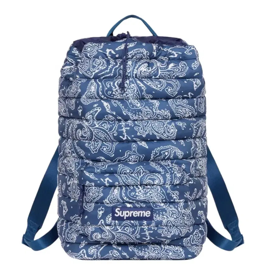 [BUNJANG] Supreme Puffer Backpack Blue Paisley 22FW / [OS] 슈프림 퍼퍼 백팩 블루 페이즐리 - 22FW