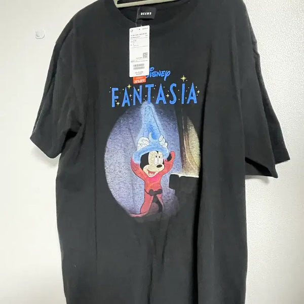 [BUNJANG] BEAMS Disney Fantasia Short Sleeve T-Shirt Black L / L,택포 6.5) 새상품 빔즈 디즈니 판타지아 반팔 티셔츠 블랙