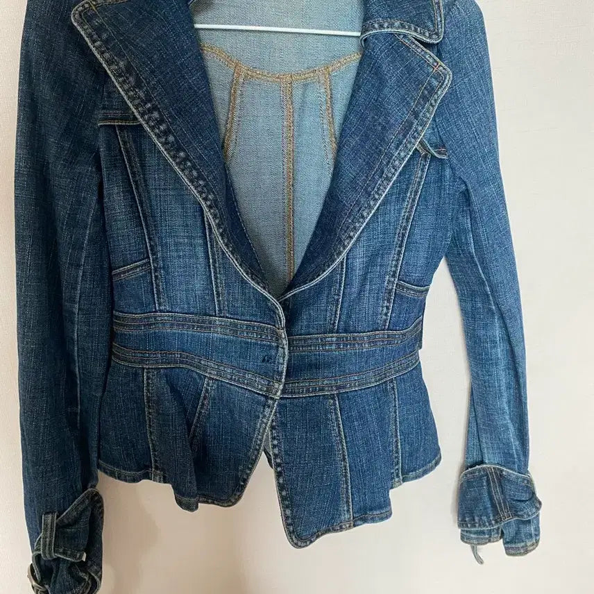 [BUNJANG] Miccha Denim Shirring Detail Vintage Jacket / 청자켓 셔링 디테일 빈티지  갸루 y2k 미샤 miccha 데님