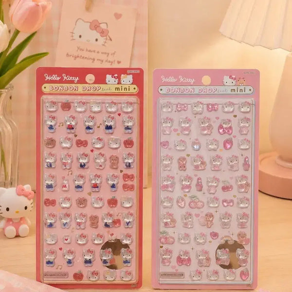 [BUNJANG] Hello Kitty Bonbon Drop 3D Sticker Mini Deco Sticker / 헬로키티 봉봉드롭 입체 스티커 씰 미니 데코스티커 다꾸 키티 굿즈