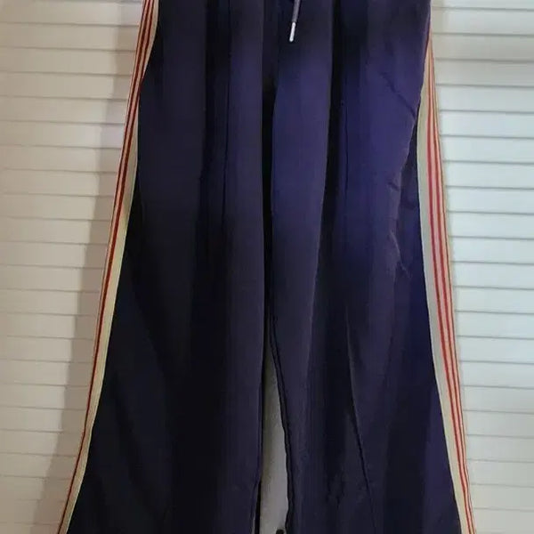 [BUNJANG] Purple Side-Line Color-Block Training Pants / 보라색 트레이닝 팬츠 사이드라인 배색