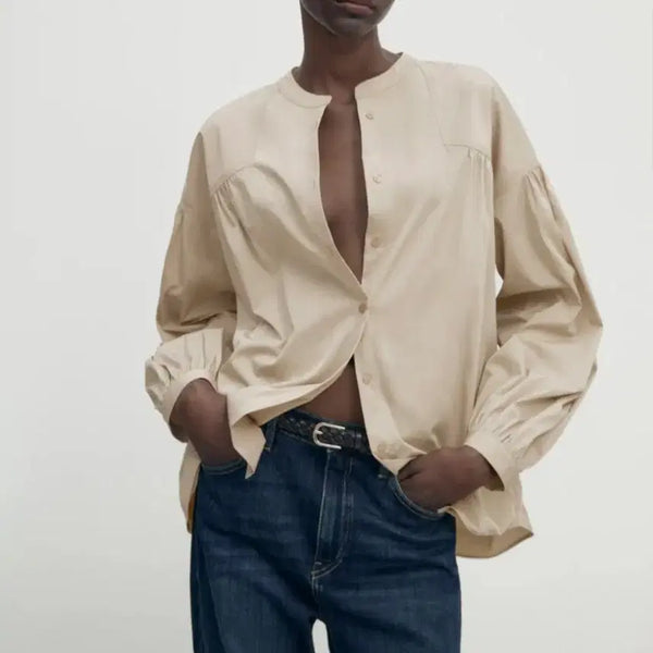 [BUNJANG] Massimo Dutti Shirred Blouse / 마시모두띠 셔링 블라우스