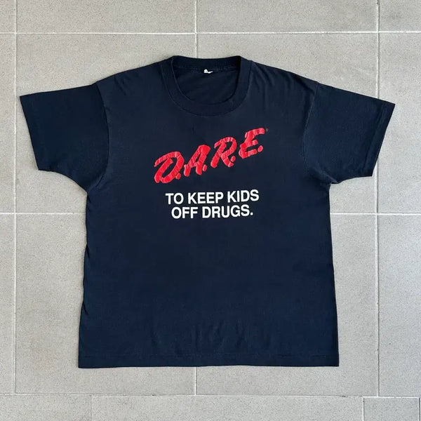 [BUNJANG] 80s Vintage DARE T-Shirt (Navy, Single Stitch) / 80s 빈티지 DARE 티셔츠