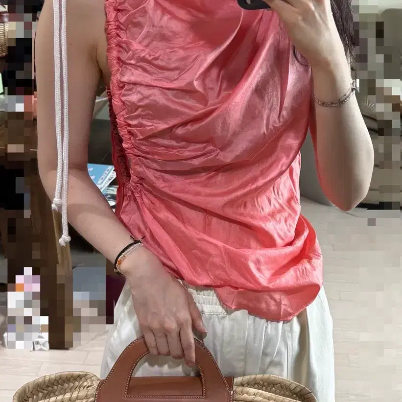 [BUNJANG] Joseph Silk Draping Sleeveless Blouse Top / 마른55 55 새상품 조셉 실크 드레이핑 민소매 블라우스 나시 탑