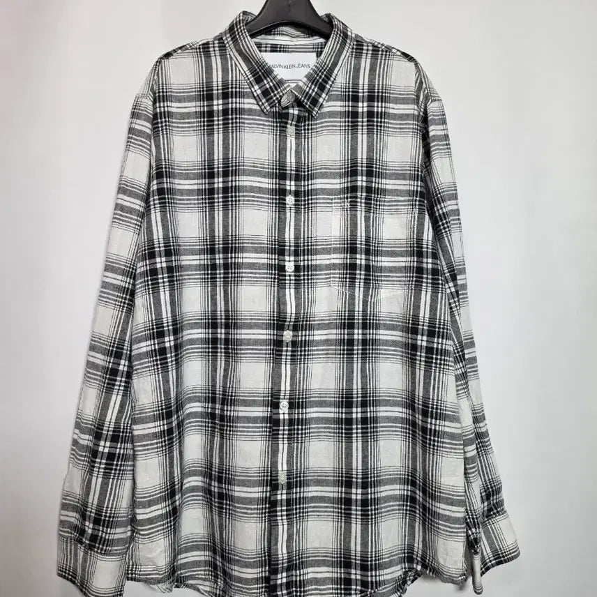[BUNJANG] Calvin Klein Linen Blend Slim Fit Shirt XL / 캘빈클라인 린넨혼방 슬림핏 셔츠 남성 XL