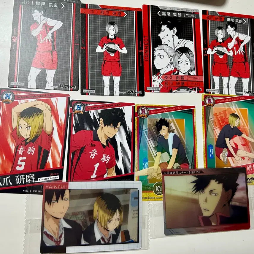 [BUNJANG] Haikyuu!! Nekoma High School Wafer Card Bundle (Kuroo, Kenma) / 하이큐 네코마 웨하스카드 일괄. 쿠로 켄마