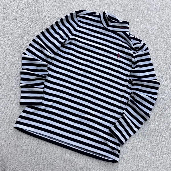 [BUNJANG] Hazzys Women's Striped Turtleneck Long-Sleeve T-Shirt / 90 헤지스 여성 스트라이프 터틀넥 긴팔 티셔츠 0707E