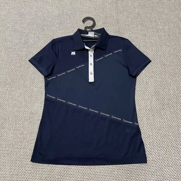 [BUNJANG] LYNX Women's Short Sleeve Collared Golf T-Shirt / S 링스 LYNX 여성 골프 기능성 반팔 카라티 B.8483
