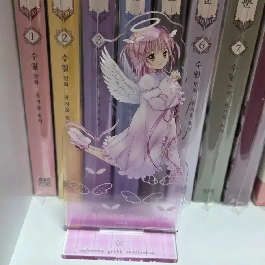 [BUNJANG] Shugo Chara Amu Acrylic Stand & 3 Badges Set / (급처)캐릭캐릭체인지 아무 아크릴+뱃지3개