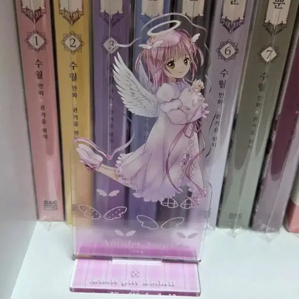 [BUNJANG] Shugo Chara Amu Acrylic Stand & 3 Badges Set / (급처)캐릭캐릭체인지 아무 아크릴+뱃지3개