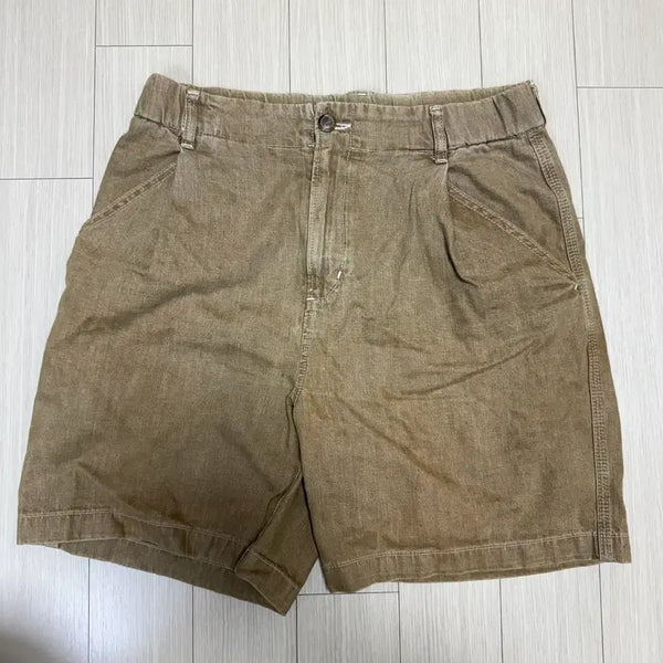 [BUNJANG] Time Homme Denim Shorts Beige 78 / 타임옴므 데님 반바지 베이지 78