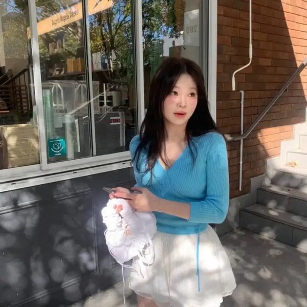 [BUNJANG] Berni Market Wrap Knit Blue / (당일발송)베르니마켓 랩니트