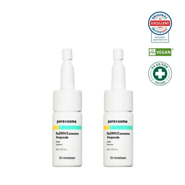 [BUNJANG] Dr. Nineteen PoreXsome Redialene Exosome Ampoule 15ml (2-Piece Set) / 닥터나인틴 포어엑스좀 레디알엔 액소좀 앰플 15ml x 2개