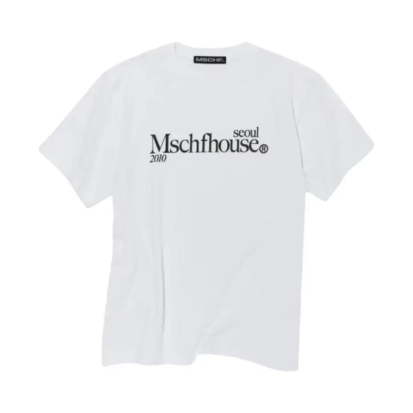 [BUNJANG] Mischief House Short Sleeve T-Shirt White / 미스치프 하우스 반팔 티셔츠 화이트