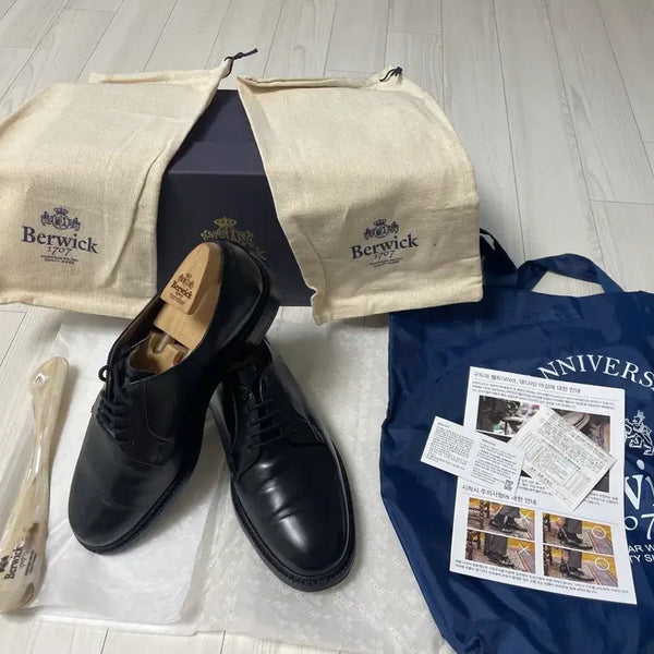 [BUNJANG] Berwick 1707 5341 Black Leather Oxford Shoes / 버윅1707 5341 블랙(265)