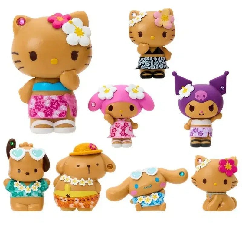[BUNJANG] Sanrio Tokonatsu Vacation Tanning Figure Bundle Set / 산리오 토코나츠 베케이션 태닝 피규어 일괄