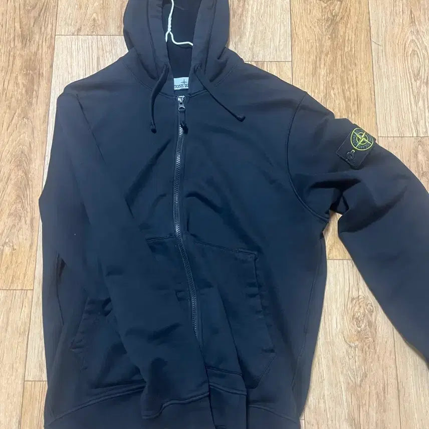 [BUNJANG] Stone Island Zip-Up Hoodie Black / 스톤아일랜드 집업 후드