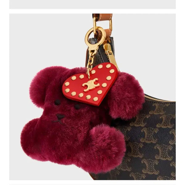 [BUNJANG] Celine Triomphe Pom Pom Charm Burgundy / 셀린느 트리옹프 폼폼 참(버건디)