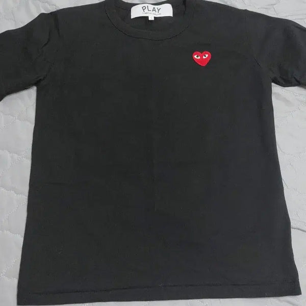 [BUNJANG] Comme des Garçons PLAY Black Short Sleeve T-Shirt / 꼼데가르송 플레이 반팔티 블랙