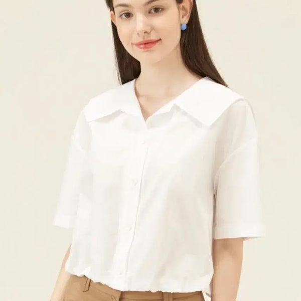 [BUNJANG] SJYP White Sailor Collar Blouse / 백화점269000원)한섬 SJYP 화이트 세일러카라 블라우스 55-66