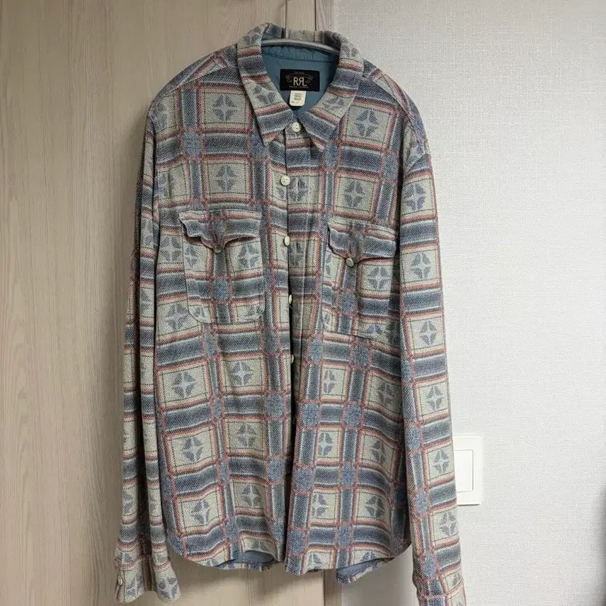 [BUNJANG] RRL Printed Reverse Terry Workshirt / RRL 프린트 리버스 테리 워크셔츠 L