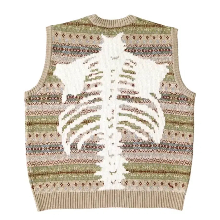 [BUNJANG] Kapital Bone Wool Knit Vest / 캐피탈 본 울 니트베스트