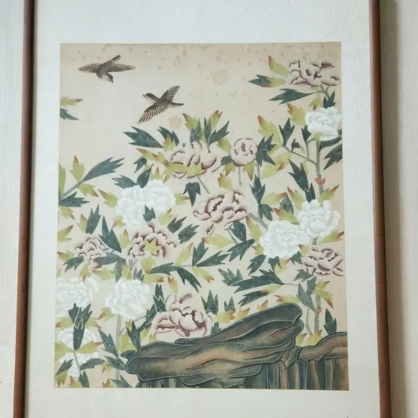 [BUNJANG] Korean Folk Painting (Minhwa) - Peony and Birds / 연대감있는 민화 모란화조도