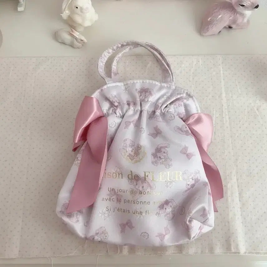 [BUNJANG] Maison de FLEUR Bonbon Ribbon Collaboration Mini Bag / 메종드플뢰르 봉봉리본 콜라보 미니백