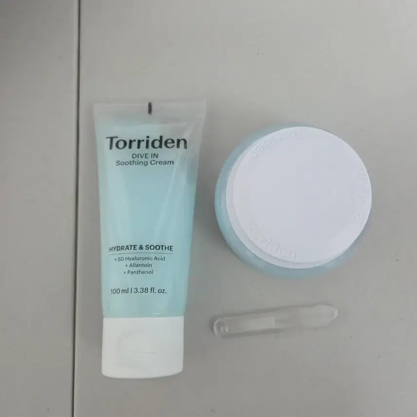 [BUNJANG] Torriden Dive-In Low Molecular Hyaluronic Acid Soothing Cream Set (100ml + 100ml) / 미개봉) 토리든 다이브인 저분자 히알루론산 수딩 크림 100+100 ml