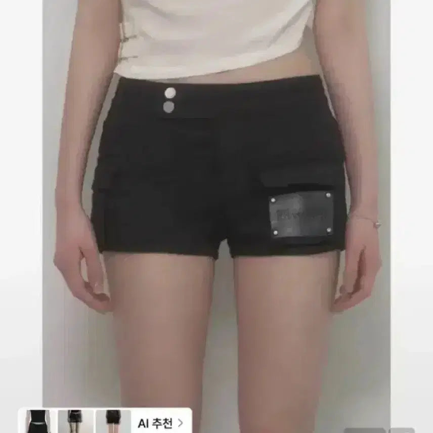 [BUNJANG] ETOOSOME Leather Patch Cargo Shorts Size 2 / 새상품 택o)) 에트오소메 반바지 레더 패치 카고 숏 팬츠 2사이즈