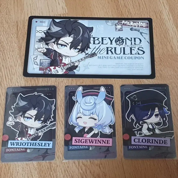 [BUNJANG] Genshin Impact Lyney Sigwinne Charlotte Galaxy Popup Store Photocard Bundle Set / 원신 라이오슬리 시그윈 클로린드갤럭시 팝업스토어 포토카드3장+도장판 일괄