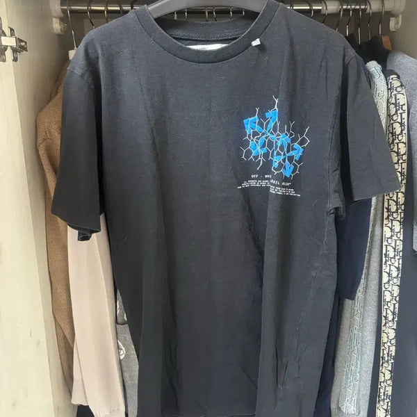 [BUNJANG] Off-White Black Graphic T-Shirt / 정품 오프화이트 블랙 반팔티 L