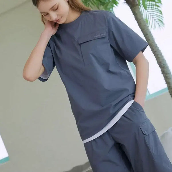 [BUNJANG] Montbell Lightweight T-shirt and Shorts Set (Unisex) / [새상품] 몽벨 경량 티셔츠 반바지 세트 (남여공용)