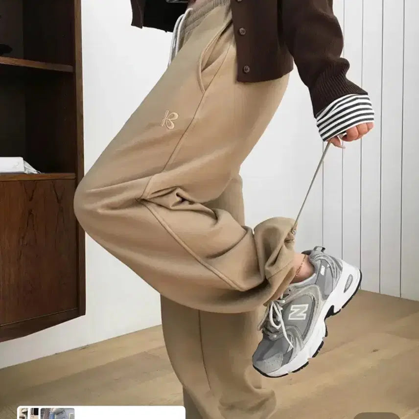 [BUNJANG] Baydely Two-Season Two-Way Jogger Training Pants Beige Long / 베이델리 리뉴얼 투시즌 투웨이 조거 트레이닝 베이지 롱