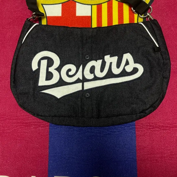 [BUNJANG] Doosan Bears Denim Shoulder Bag / 두산베어스 데님 숄더백 에그백 가방
