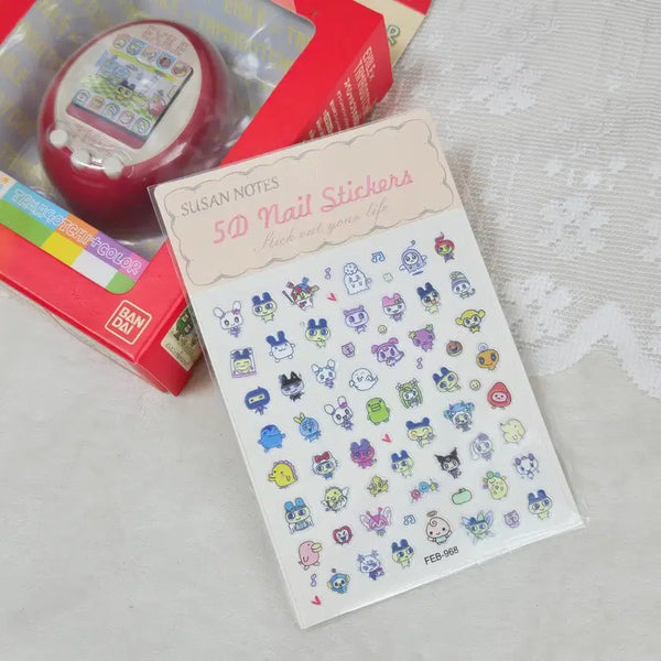[BUNJANG] Tamagotchi Nail Art Stickers & Charms / 다마고치 네일 스티커 파츠